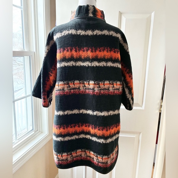 Eva Franco Pillard Coat Open Cardigan Black Orange White Size S - Picture 7 of 16
